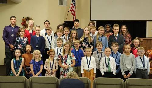 Group of piano students awarded at the DVMTA Composition Festival